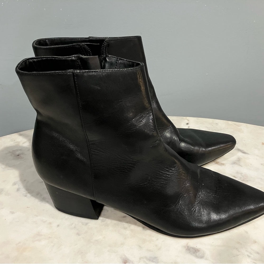 Marc Fisher Sleek Black Ankle Booties